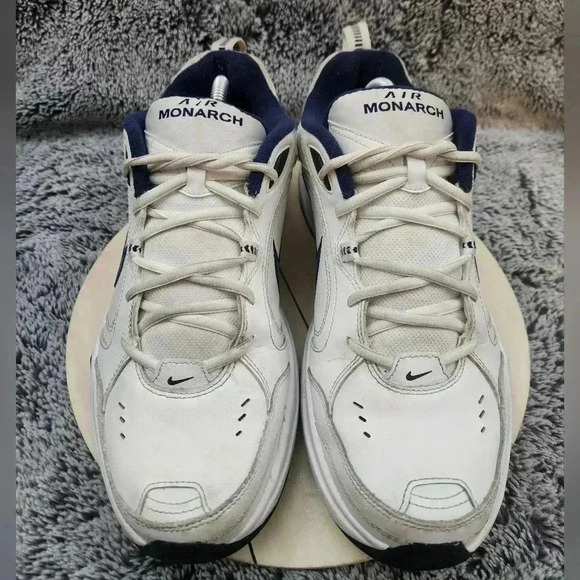 Nike Air Monarch IV Mens Size 11 White Blue Athletic Walking Dad Shoes Sneakers - Picture 3 of 9